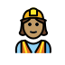 woman construction worker, medium skin tone